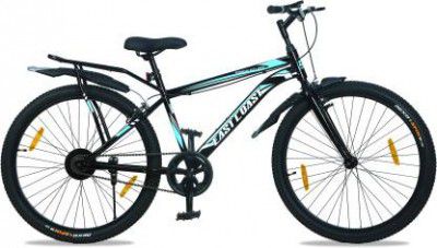 EAST COAST Premium City cycle 26t with Inbuilt Carrier Road Cycle (Single Speed, Black)