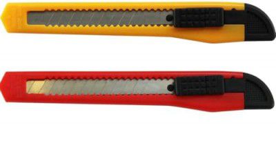 Eclet 1 Carton Cutter(9mm) Blade Snap Off Cutter Utility Knives Retractable Snap-Off Knife(any 1 random colour will send)