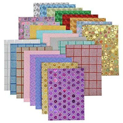 Eclet A4 Size Printed Decorative Sticker Sheet Paper Pre Printed Paper for Notebooks, Gifts, Paintings etc Pack of 10 Sheets (80GSM)A