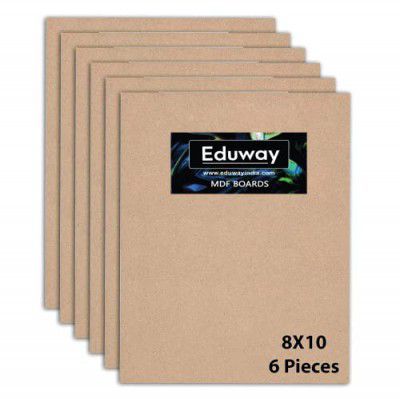 Eduway 8" X 10" MDF Board Sheet for Art & Craft Pack of 6 Ash Japanese Wood Veneer (20 cm x 25 cm)