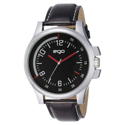 Ego Analog Black Dial Men's Watch-E-01025LAGC