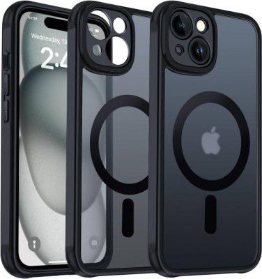 Egotude Back Cover for iPhone 15  (Black, Pack of: 1)