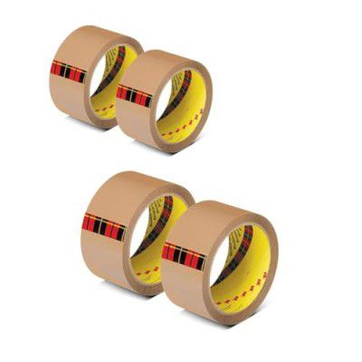 Eitheo Packing Box for Secure Shipping, Moving, Courier & Goods Transportation | Package Tape 3 Inch Brown 1 roll (4 Pcs)