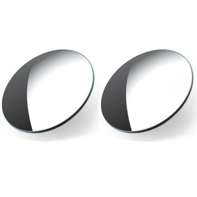 EKIND 2 Pack Blind Spot Mirror, 2 Round Adjustable HD Glass Wide Angle Rear View Mirror Fit For All Universal Vehicles Car (Rimless)