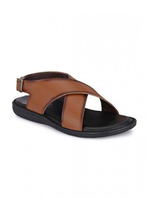 El PasoMen Tan & Black Comfort Sandals