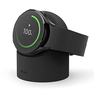 elago GW2 Stand Compatible with Samsung Galaxy Watch 6 Series / 5 Charger Stand (40, 44mm) / 5 Pro Charger Stand (45mm) 2022-2023 - [Black]