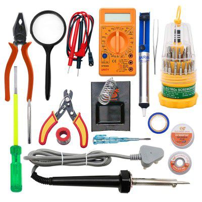 Electronic Spices 16 IN 1 60WATT Soldring Iron Starter Kit For Diy Craft and electronic & Industrial Work