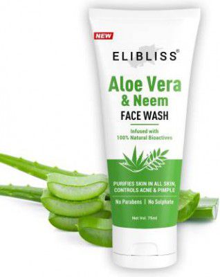 ELIBLISS Aloe Vera Neem for Acne Prone Skin, Men & Women Tan | Dirt Removal Face Wash  (75 ml)