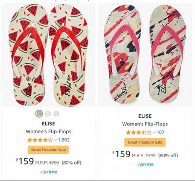 ELISE Women's Flip-Flops starting at ₹150