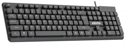 Elista ELS WK-710 Wired USB Keyboard |104 Chocolate Key Design with Membrane Switch | Silent Tactile Feeling Comfortable Switch | Plug and Play