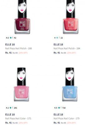 Elle 18 Nail Polish Starts ₹41