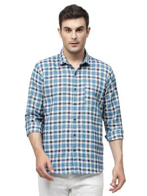 ELYYORK Adwyn Peter Men's Cotton Checkered Regular Fit Casual Shirt |Full Sleeve Shirt for men|shirt for men|men's shirt