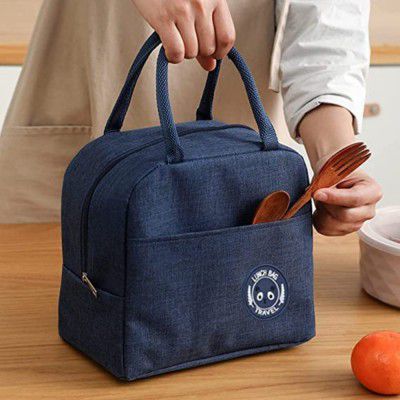 EMAILYA RETAILS Insulated Lunch Bags for Women Work Student Kids to School Waterproof Thermal Cooler Tote Bag Picnic Organizer Storage Tiffin Box Portable and Reusable (Blue)