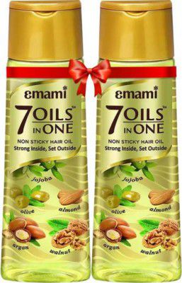 EMAMI 7 Oils In One 500ml - Pack of 2 Hair Oil  (1000 ml)