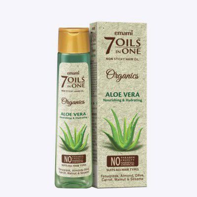 EMAMI 7 Oils in One Organics - Aloe Vera Hair Oil  (200 ml)