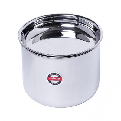 Embassy Stainless Steel Deep Cooker Pot, Suitable For 3 Liters Prestige Outer-Lid Pressure Cooker