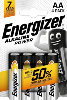 Energizer AA Energizer Power Alkaline Ba tteries - Pack of 4