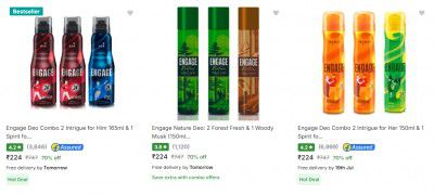 Engage Deodorant & Perfumes Upto 70% Off