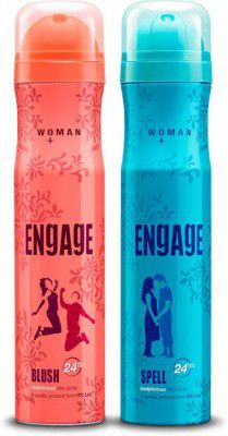 Engage Blush and Spell Deodorant Spray - For Women, Pack of 2 Deodorant Spray - For Women  (300 ml, Pack of 2)