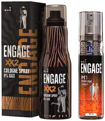 Engage M1 Perfume Spray For Men, 120ml And Engage Cologne Spray XX2 for Men, 135ml