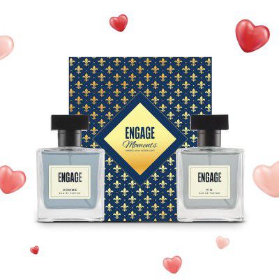 Engage Moments Luxury Perfume Gift for Men, Long Lasting, Diwali Gift, Fresh & Woody, Pack of 2, 200ml