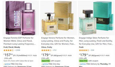 Engage Perfumes at Minimum 70% off