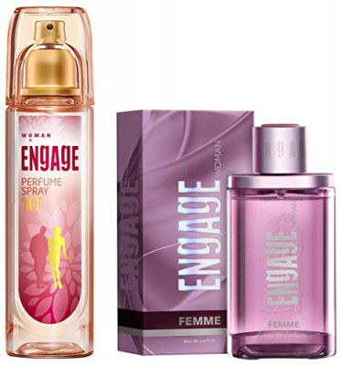 Engage W1 Perfume Spray For Women, 120ml & Engage Femme Eau De Parfum, Perfume for Women, 90ml