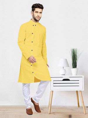 Enmozz Men Kurta and Pyjama Set Cotton Blend