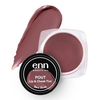 Enn Beauty Pout Lip, Cheek & Eyeshadow Tint with SPF 10 withThe Goodness of Jojoba & Avocado Oil, Natural Blush for Women, Long Lasting, Sls & Paraben Free - Bare Blush, 5gm