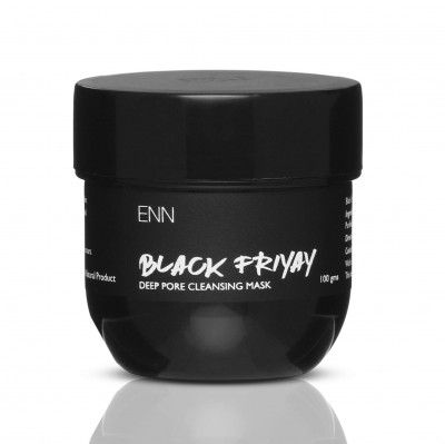 Enn Black Friyay - Deep Pore Cleansing Activated Charcoal Face Mask Enriched With Aloe Vera | Coconut Oil And Liquorice Extract| Natural| For Men & Women| (100gm)