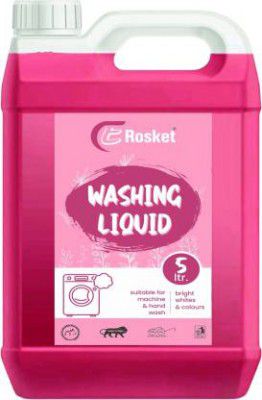 EROSKET Washing machine liquid detergent top load and front load -pink (5 Ltr)