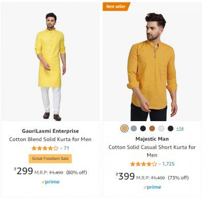 Ethnix by Raymond Mens Kurta up to 70% off