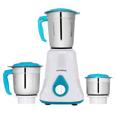 Eurodomo MAXX PRO 500 Watts (Hybrid) Mixer Grinder with 3 SS Jar (Sea-Green/White)