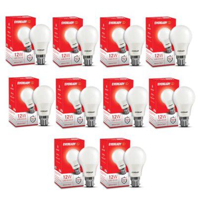 Eveready 12W Led Light Bulb | 4KV Surge Protection | 100 Lumens Per Watt | Cool Day Light (6500K) | Pack of 10