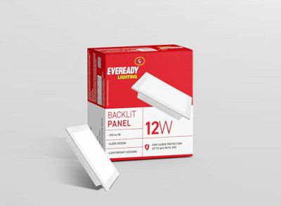 Eveready 12W LED Recessed Backlit Panel | Square Shape | 80lm/W | 4kV Surge Protection | White