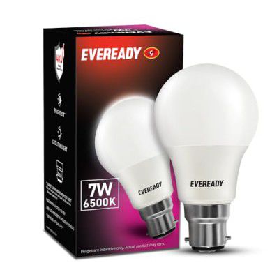 Eveready 7W LED Light Bulb | 700 Lumens Light Output| 100 Lumens Per Watt | Cool Day Light (6500K) b22d