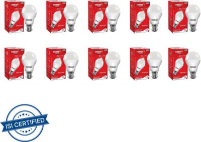 EVEREADY 9 W Standard B22 LED Bulb  (White, Pack of 10)