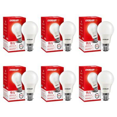 Eveready 9W Led Light Bulb| Cool Day Light (6500K) | Pack Of 6