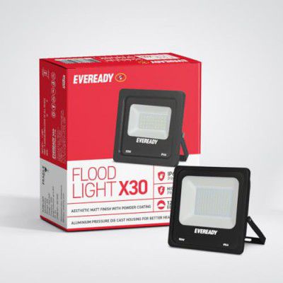 Eveready Flood Light X 30 | 30 Watt| Matt Finish |Aluminum Die Cast for Better Heat Dissipation | IP66| Surge Protection UPto 6KV