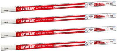 EVEREADY Ultra Slim 20W 4ft Batten | Highly Efficient |Surge Protection | 2 Year Warranty Straight Linear LED Tube Light  (White, Pack of 4)