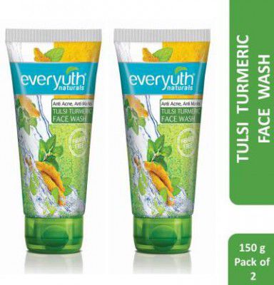 Everyuth Naturals Anti Acne, Anti Marks Tulsi Turmeric |Gentle Exfoliation & Blemish Control Face Wash  (300 g)