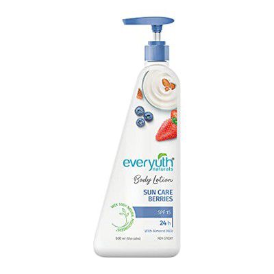 Everyuth Naturals Body Lotion For All Skin Types SPF 15 Sun Care Berries 500Ml