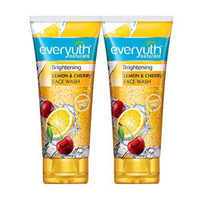 Everyuth Naturals Brightening Lemon & Cherry Face Wash - 150 g (Pack of 2)