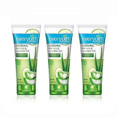 Everyuth Naturals Nourishing Aloe Vera & Cucumber Gel, 150 g | Pack of 3