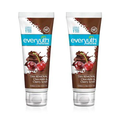 Everyuth Naturals Pure & Light Tan Removal Choco Cherry Scrub, 100g Pack of 2