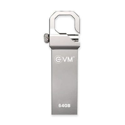 EVM EnStore 64GB Metal USB 2.0 Flash Drive - High Read Speeds up to 15MB/s & Write Speeds up to 8MB/s - (EVMPD/64GB)