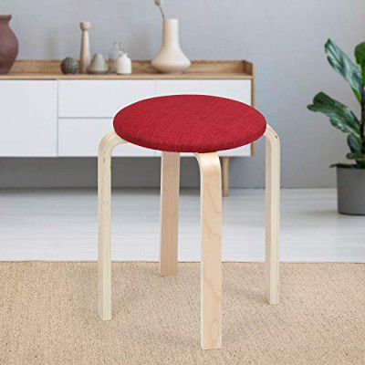 Evok Oyster Bentwood Round Stool (Red)