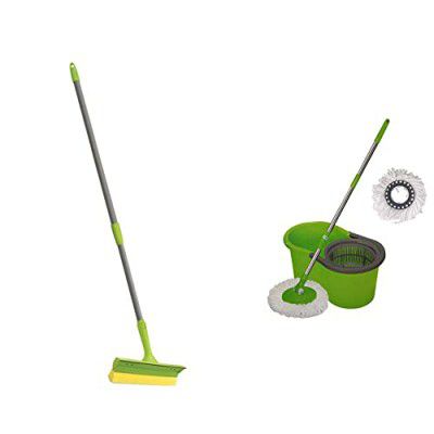 EZY BE Window Wiper with Telescopice Handle + Rotary Mop