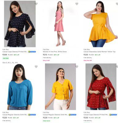 Fab Star Clothing Upto 90% Off | Starts @198