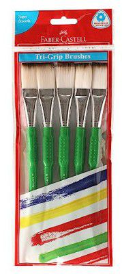 Buy Faber castell Paint Brush - Tri Grip, Synthetic Hair, Round